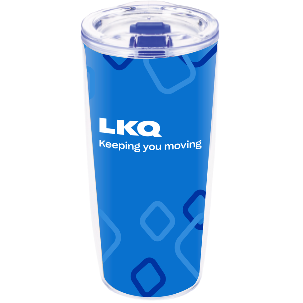 Clear w/ Blue Lid