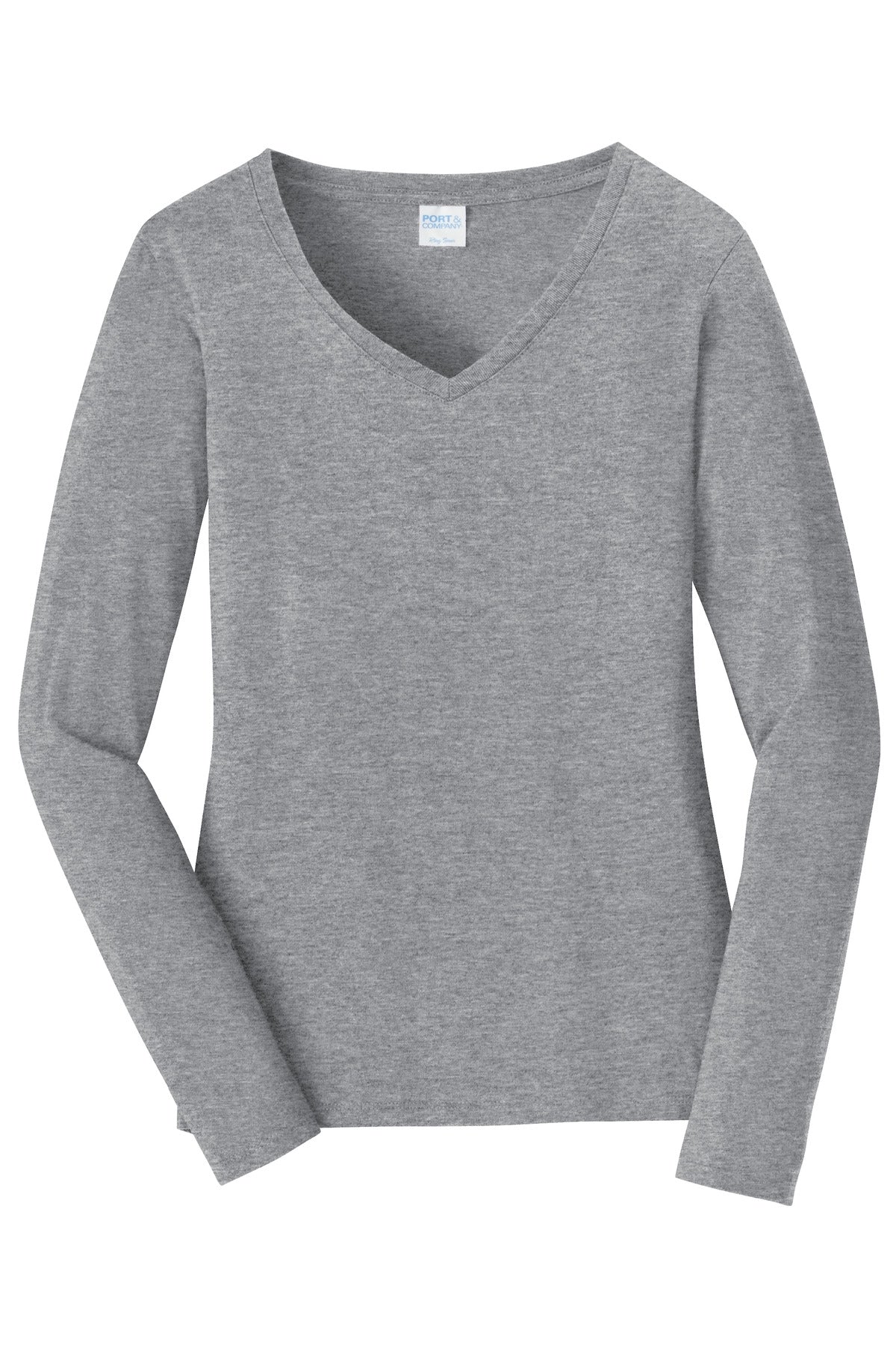 Port & Company® Ladies Long Sleeve Fan Favorite™ V-Neck Tee